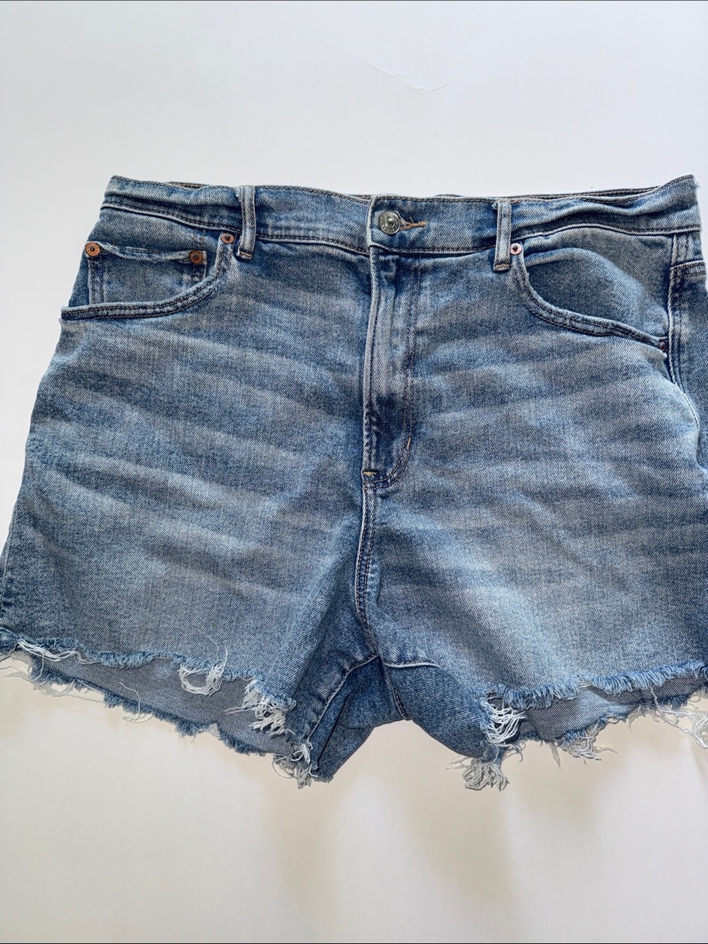 American Eagle Outfitters Distressed Light Blue Denim Cutoff Shorts